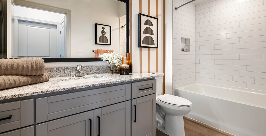 Bathroom with tub