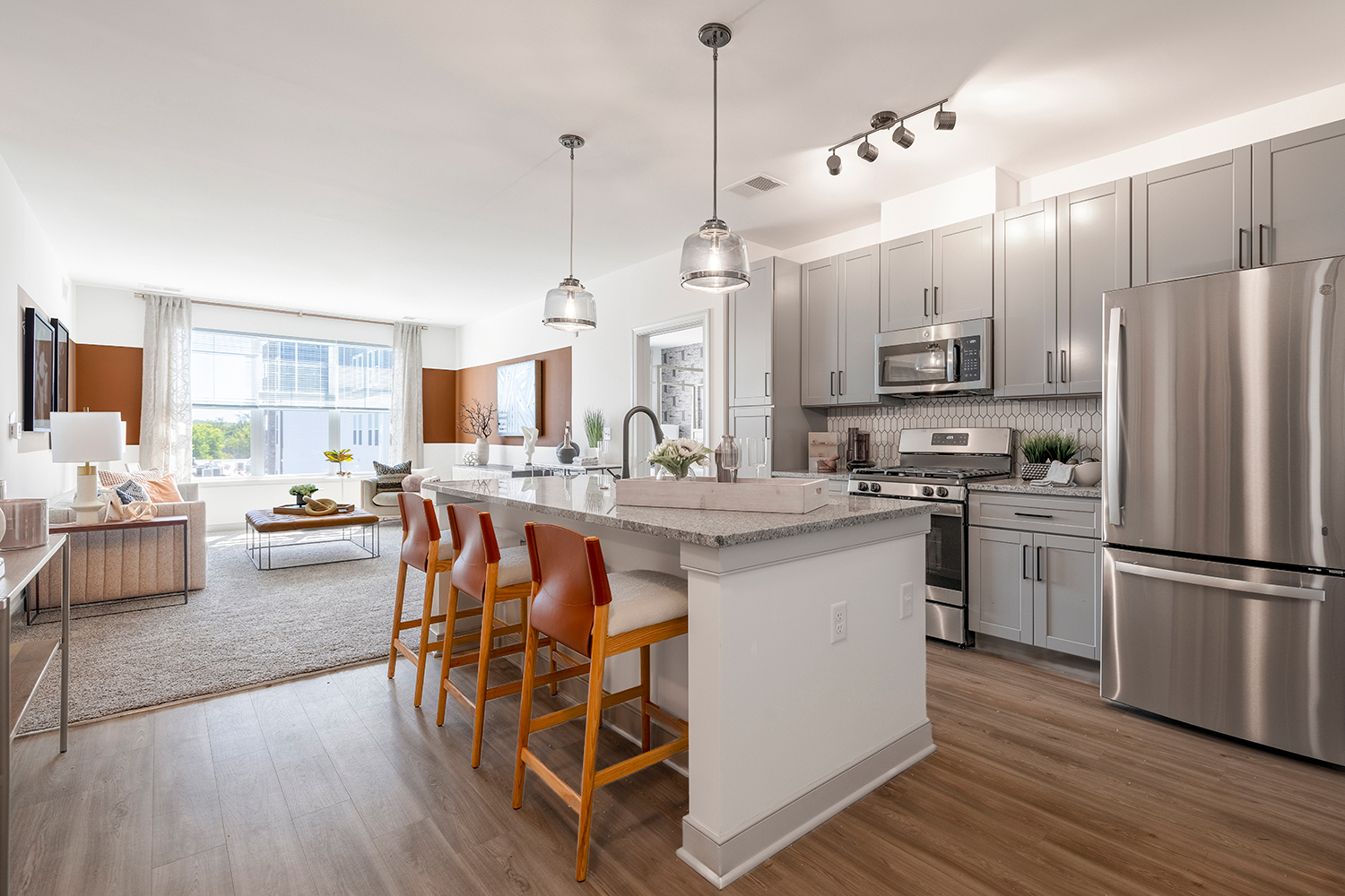 Kitchen with island