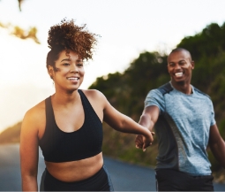 Couple going for run